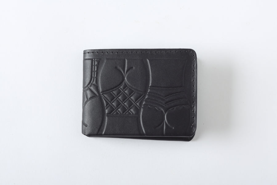 Animal Handmade Sardine Short Wallet Black