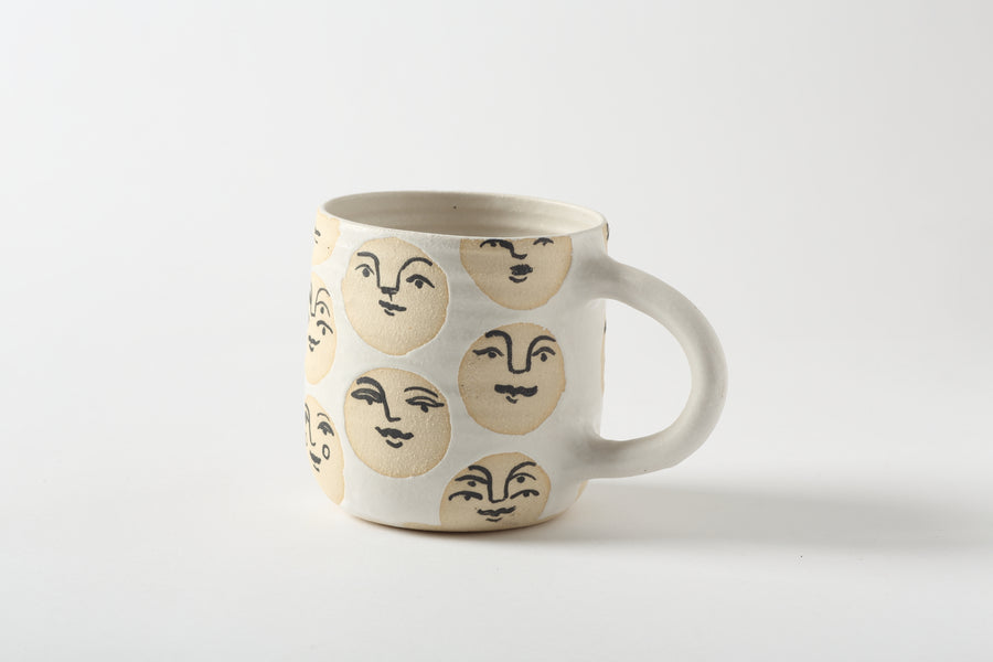 Hey Moon Faces Coffee Mug