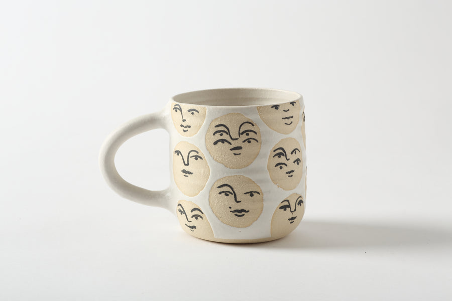 Hey Moon Faces Coffee Mug