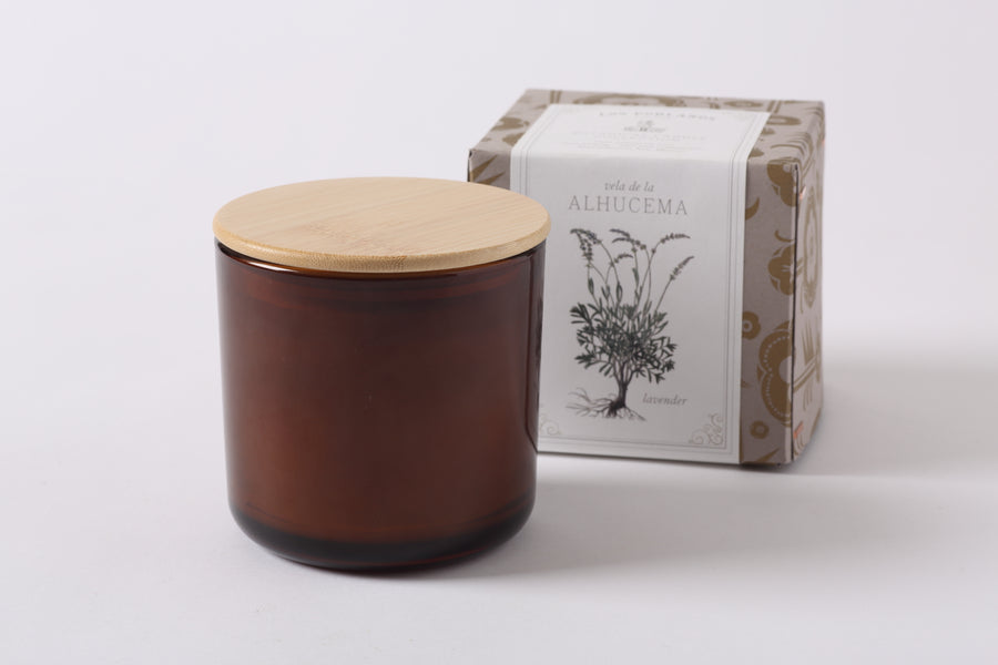 Los Pablanos Alhucema Lavendar Candle with lid