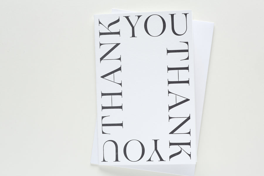 Noat Thank You Greeting Card white/black